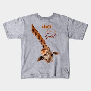 Funny Giraffe Moo I'm a Goat Kids T-Shirt